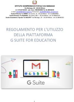 REGOLAMENTO PER L'UTILIZZO DELLA PIATTAFORMA G SUITE FOR EDUCATION - Istituto Comprensivo Via Maniago - Milano