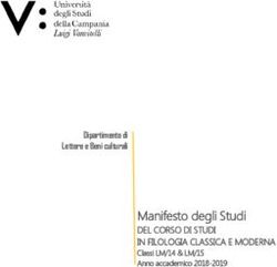 Manifesto degli Studi - DEL CORSO DI STUDI IN FILOLOGIA CLASSICA E MODERNA Classi LM/14 & LM/15 Anno accademico 2018-2019 - Dipartimento di ...