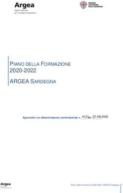 PIANO DELLA FORMAZIONE - 2020-2022 ARGEA SARDEGNA