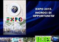 EXPO 2015. INCROCI DI OPPORTUNITA'