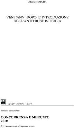 VENT'ANNI DOPO: L'INTRODUZIONE DELL'ANTITRUST IN ITALIA - CONCORRENZA E MERCATO 2010