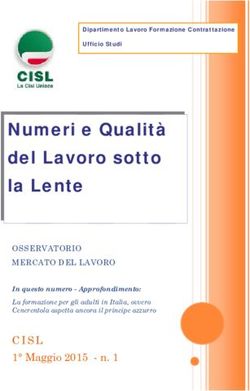 Numeri e Qualit&agrave; del Lavoro sotto la Lente - CISL