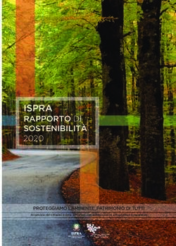 ISPRA RAPPORTO DI SOSTENIBILITÀ 2020 - ProteggiAmo l'Ambiente, PAtrimonio di tutti