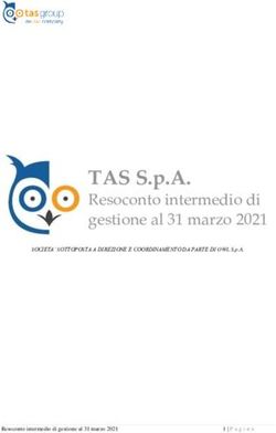 TAS S.p.A. Resoconto intermedio di gestione al 31 marzo 2021