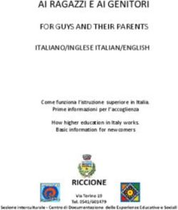 AI RAGAZZI E AI GENITORI - FOR GUYS AND THEIR PARENTS ITALIANO/INGLESE ITALIAN/ENGLISH