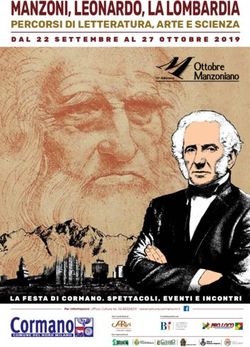 DAL 21 SETTEMBRE AL 28 OTTOBRE 2019 - PERCORSI DI LETTERATURA, ARTE E SCIENZA DAL 22 SETTEMBRE AL 27 OTTOBRE 2019 - Municipium