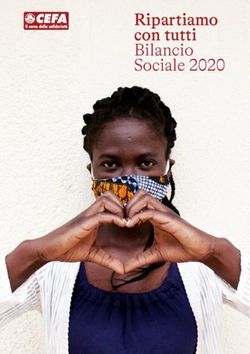 Ripartiamo con tutti Bilancio Sociale 2020 - CEFA Onlus