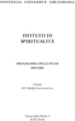 ISTITUTO DI SPIRITUALIT&Agrave; - PONTIFICIA UNIVERSIT&Agrave; GREGORIANA - PROGRAMMA DEGLI STUDI 2005-2006 - Pontificia Universit&agrave; Gregoriana