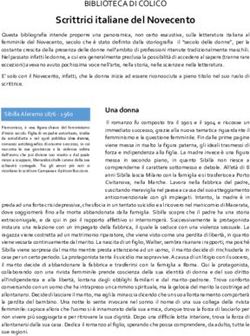 Scrittrici italiane del Novecento - BIBLIOTECA DI COLICO