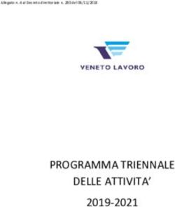 PROGRAMMA TRIENNALE DELLE ATTIVITA' 2019-2021 - Veneto Lavoro