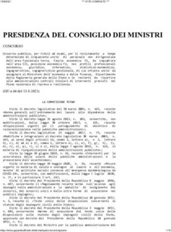 PRESIDENZA DEL CONSIGLIO DEI MINISTRI - CONCORSO