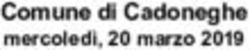 Comune di Cadoneghe mercoledì, 20 marzo 2019