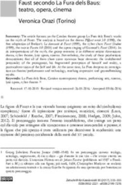 Faust secondo La Fura dels Baus: teatro, opera, cinema Veronica Orazi (Torino)