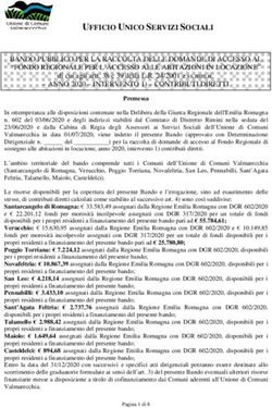 UFFICIO UNICO SERVIZI SOCIALI - BANDO PUBBLICO PER LA RACCOLTA DELLE DOMANDE DI ACCESSO AL "FONDO REGIONALE PER L'ACCESSO ALLE ABITAZIONI IN ...