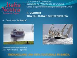 IL VIAGGIO TRA CULTURA E SOSTENIBILITÀ - Italia Nostra Educazione