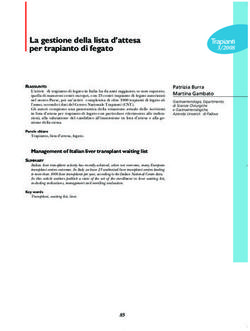 La gestione della lista d'attesa per trapianto di fegato