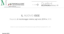 IL NUOVO ISEE Rapporto di monitoraggio relativo agli anni 2018 e 2019