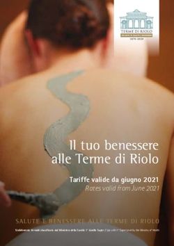 Il tuo benessere alle Terme di Riolo - Tariffe valide da giugno 2021 Rates valid from June 2021