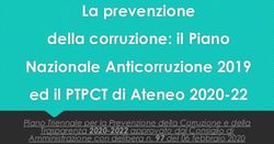 La prevenzione della corruzione: il Piano Nazionale Anticorruzione 2019 ed il PTPCT di Ateneo 2020-22 - Unina
