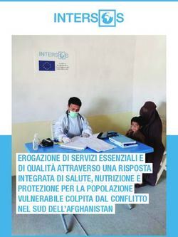 EROGAZIONE DI SERVIZI ESSENZIALI E DI QUALIT&Agrave; ATTRAVERSO UNA RISPOSTA INTEGRATA DI SALUTE, NUTRIZIONE E PROTEZIONE PER LA POPOLAZIONE VULNERABILE ...