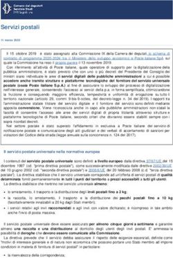Servizi postali - Camera dei Deputati