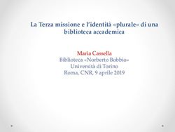 La Terza missione e l'identità "plurale" di una biblioteca accademica - Maria Cassella Biblioteca "Norberto Bobbio" Università di Torino Roma ...