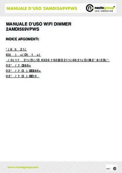 MANUALE D'USO WIFI DIMMER 2AMDI569VPWS - INDICE ARGOMENTI: DESCRIZIONE SPECIFICHE TECNICHE ALIMENTAZIONE DEL DISPOSITIVO E CONNESSIONE AL MODULO ...