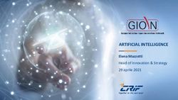 ARTIFICIAL INTELLIGENCE - Elena Mazzotti Head of Innovation & Strategy 29 aprile 2021