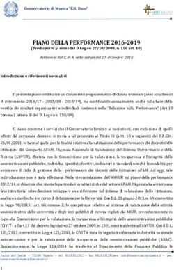 PIANO DELLA PERFORMANCE 2016-2019 - (Predisposto ai sensi del D.Leg.vo 27/10/2009, n. 150 art. 10) - Conservatorio di Matera