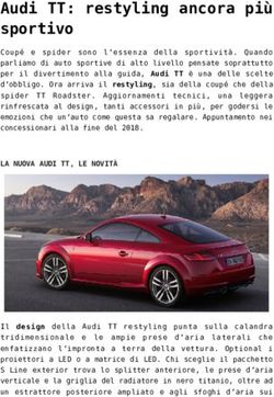 Audi TT: restyling ancora pi&ugrave; sportivo