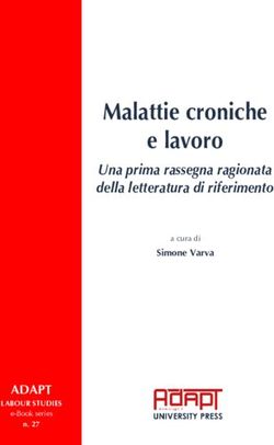 Malattie croniche e lavoro - Una prima rassegna ragionata della letteratura di riferimento - Moodle ADAPTLAND