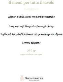 Il menù per tutto il tavolo - 30 € pp Affettati misti di salumi con giardiniera sott'olio