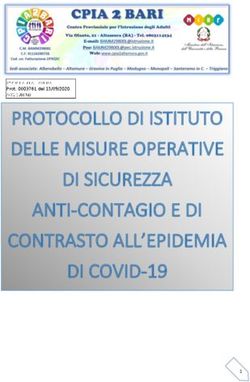 PROTOCOLLO DI ISTITUTO DELLE MISURE OPERATIVE DI SICUREZZA ANTI-CONTAGIO E DI CONTRASTO ALL'EPIDEMIA DI COVID-19