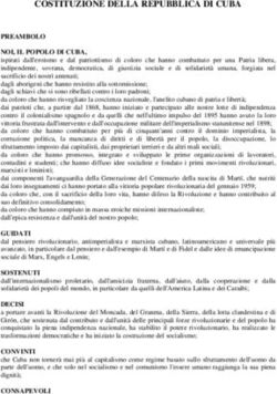 COSTITUZIONE DELLA REPUBBLICA DI CUBA - Italia Cuba