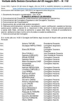 Verbale della Seduta Consiliare del 05 maggio 2021 - N. 118