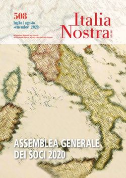 ASSEMBLEA GENERALE DEI SOCI 2020 - 508 luglio | agosto settembre 2020 - Italia Nostra