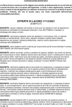OFFERTE DI LAVORO 17/12/2021 - (SUBITO.IT) - Caritas - Tivoli