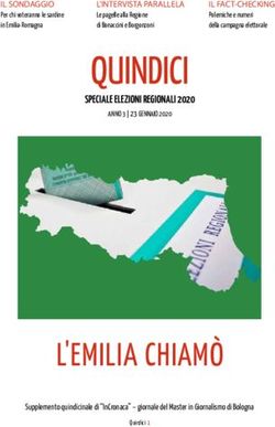 L'EMILIA CHIAMÒ - SPECIALE ELEZIONI REGIONALI 2020 - Unibo