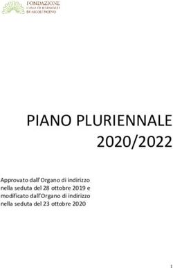 PIANO PLURIENNALE 2020/2022 - Approvato dall'Organo di indirizzo nella seduta del 28 ottobre 2019 e modificato dall'Organo di indirizzo nella ...