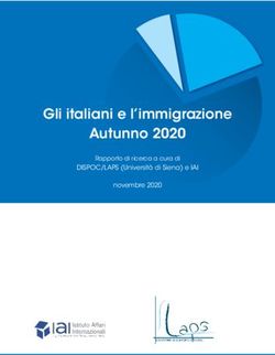Gli italiani e l'immigrazione Autunno 2020 - DISPOC/LAPS (Università di Siena) e IAI novembre 2020 - Istituto Affari ...