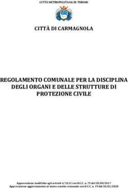 REGOLAMENTO COMUNALE PER LA DISCIPLINA DEGLI ORGANI E DELLE STRUTTURE DI PROTEZIONE CIVILE - Comune di Carmagnola