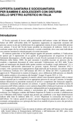 OFFERTA SANITARIA E SOCIOSANITARIA PER BAMBINI E ADOLESCENTI CON DISTURBI DELLO SPETTRO AUTISTICO IN ITALIA