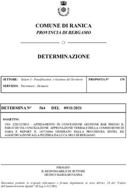COMUNE DI RANICA PROVINCIA DI BERGAMO - DETERMINAZIONE