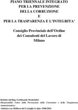 PIANO TRIENNALE INTEGRATO PER LA PREVENZIONE DELLA CORRUZIONE PER LA TRASPARENZA E L'INTEGRITA'