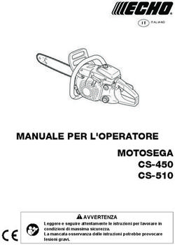 MANUALE PER L'OPERATORE MOTOSEGA CS-450 CS-510