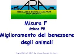 Misura F Miglioramento del benessere degli animali - Azione FB Progetto BEN-O-LAT (MIPAF - Dip. Di Scienze Zootecniche Univ. Sassari)