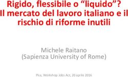 Rigido, flessibile o "liquido"? Il mercato del lavoro italiano e il rischio di riforme inutili - Michele Raitano (Sapienza University of Rome) ...