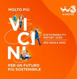MOLTO PIÙ - PER UN FUTURO PIÙ SOSTENIBILE - SUSTAINABILITY REPORT 2020 ESG GOALS 2030 - Wind Tre