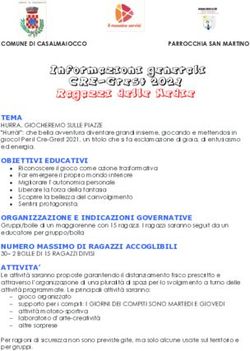 Informazioni generali CRE-Grest 2021 Ragazzi delle Medie