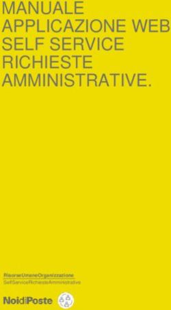 MANUALE APPLICAZIONE WEB SELF SERVICE RICHIESTE AMMINISTRATIVE - SLP CISL